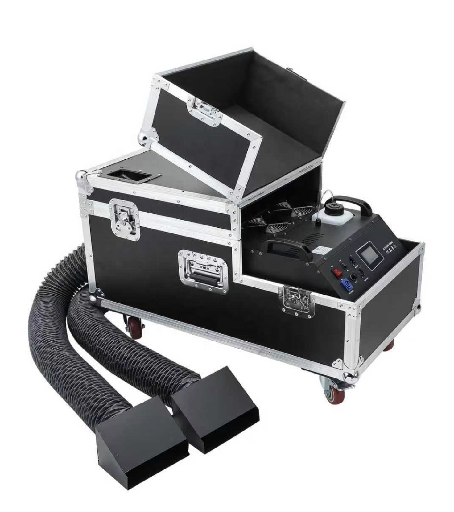 Máquina de humo bajo china de 5000W con doble salida y flightcase
